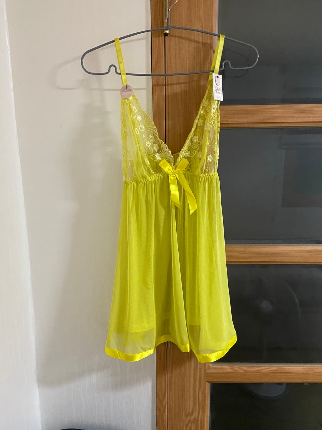 새상품 슬립 란제리 원피스 팬티 세트 L 사이즈 상품이미지1