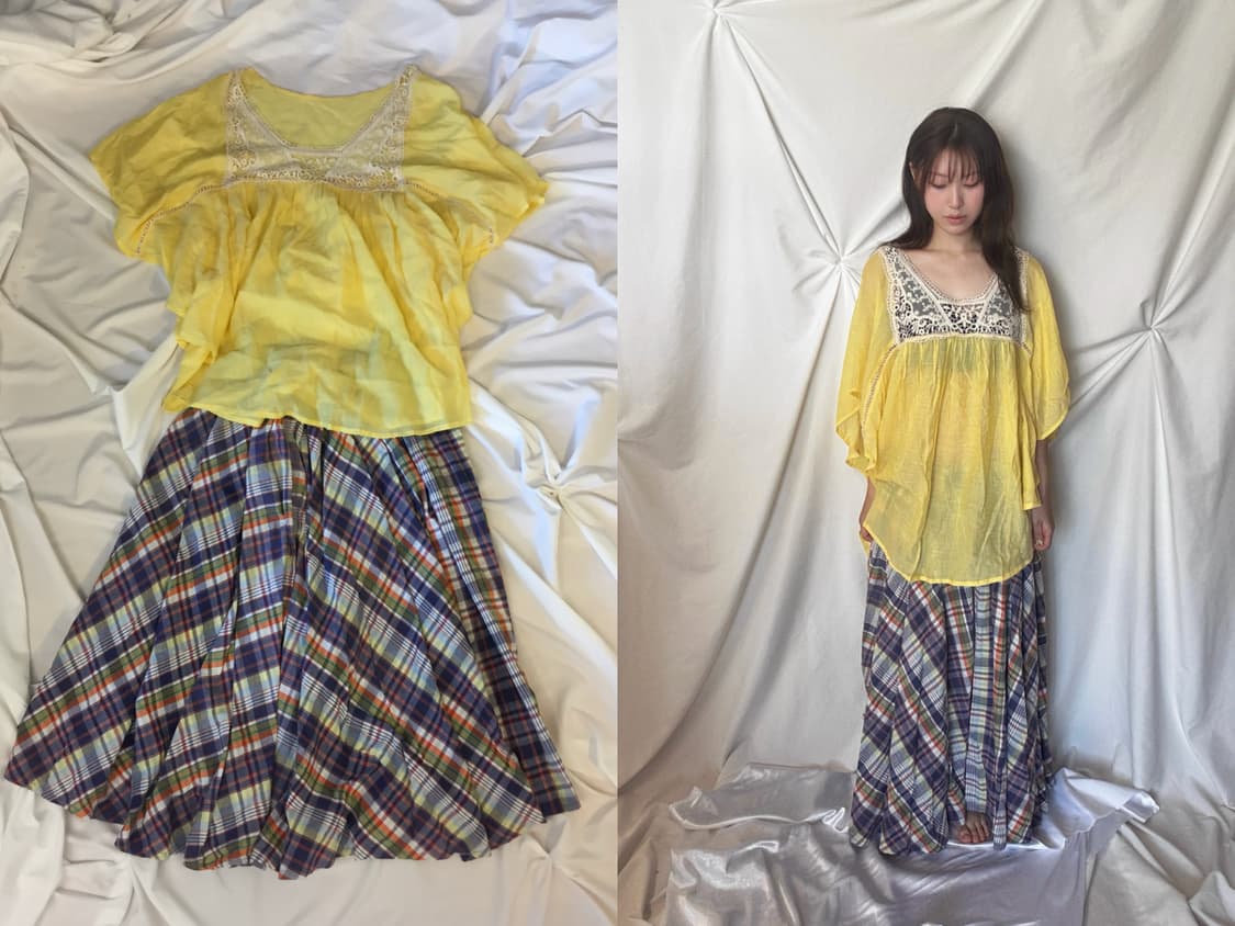 체크 스커트 상품이미지1