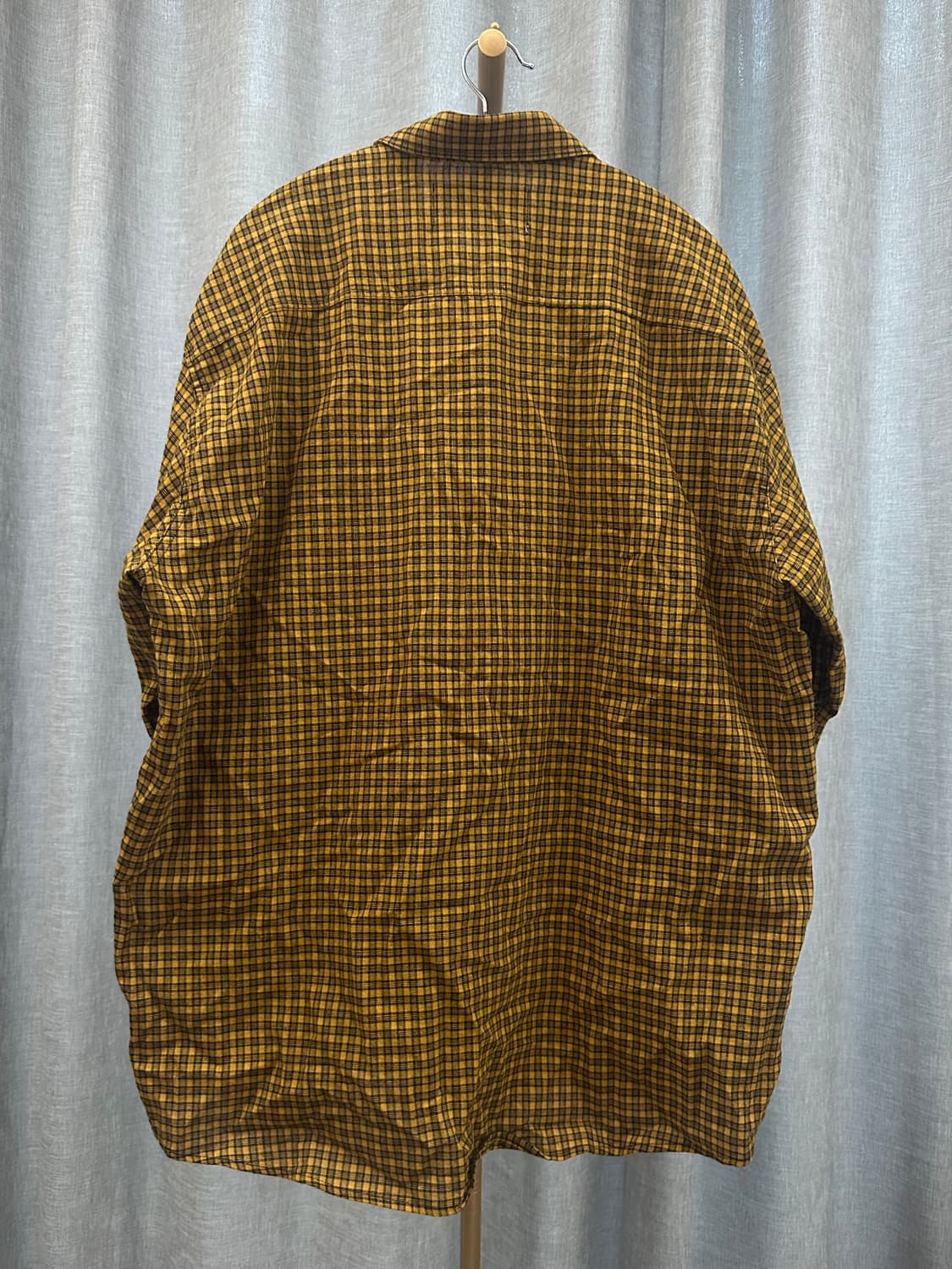 [UNDERAIR] 언더에어 체크 셔츠 - 머스타드 컬러 상품이미지2