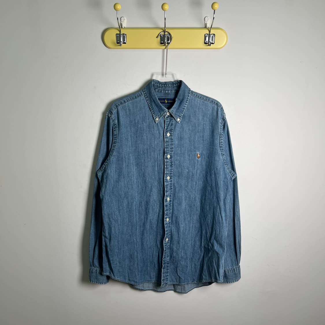 폴로 랄프로렌 샴브레이 데님 셔츠 L 상품이미지1