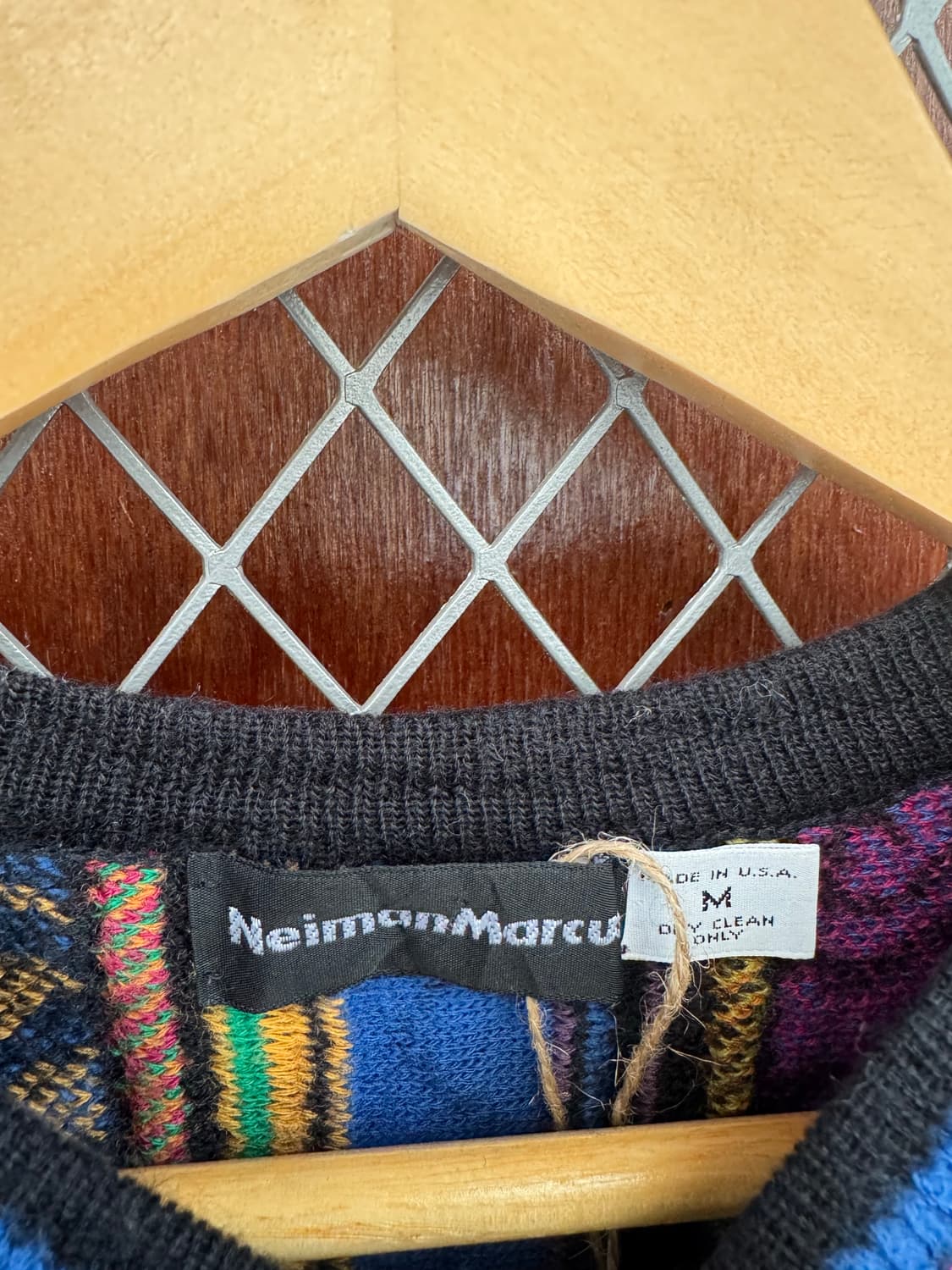 neiman marcus 빈티지 입체케이블 쿠지패턴 울 니트 M 상품이미지4