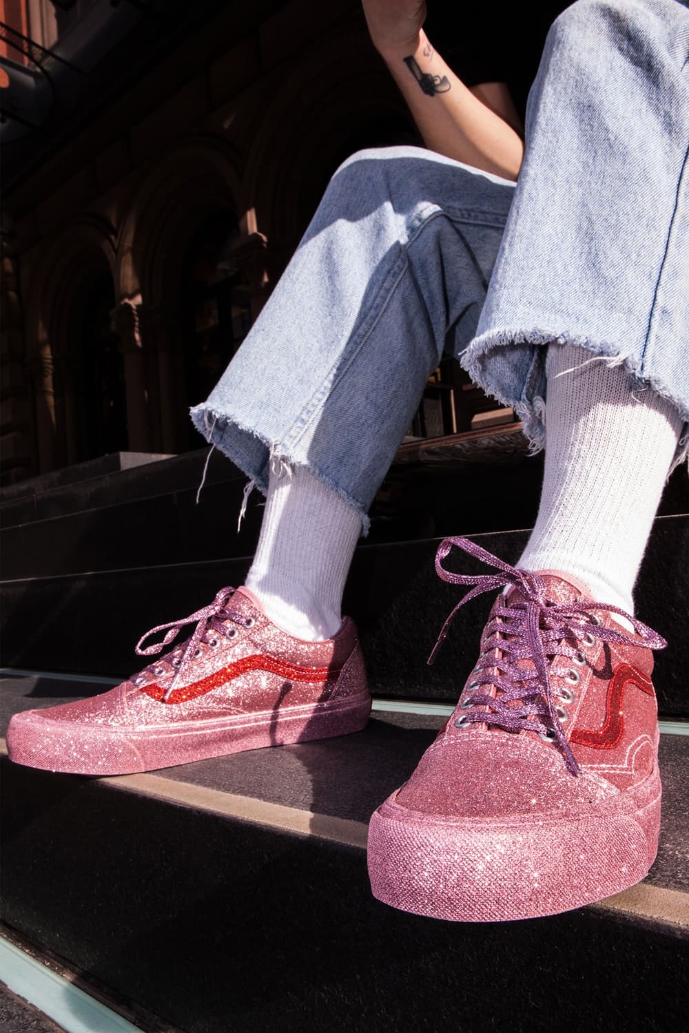 올글리터 핑크 올드스쿨 반스 OC x vans  상품이미지2