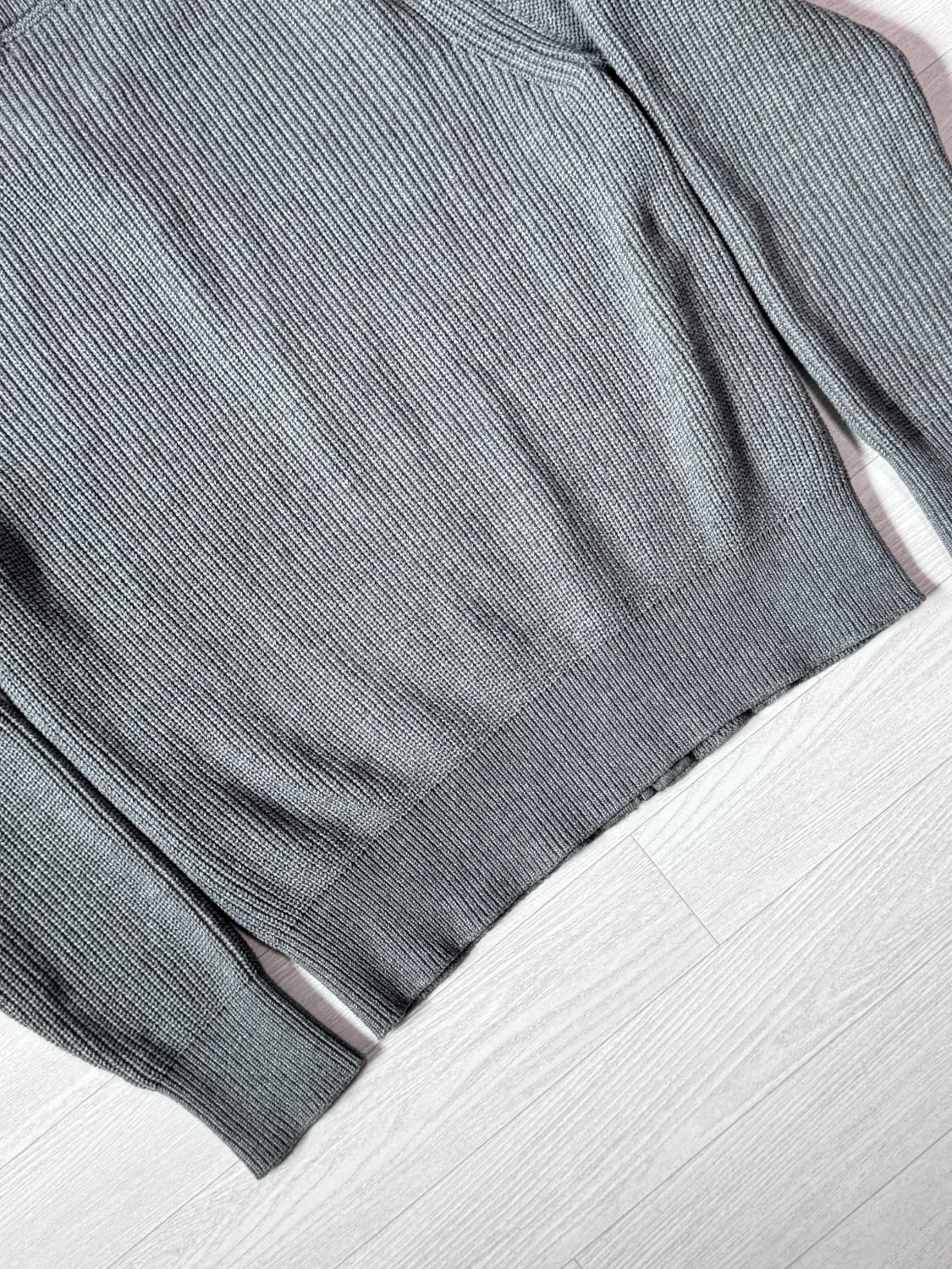 유니클로C 크루넥 풀집 가디건 그레이 S 상품이미지8