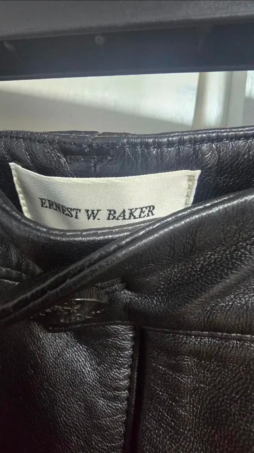 Ernest w.baker leather flare pants 상품이미지6