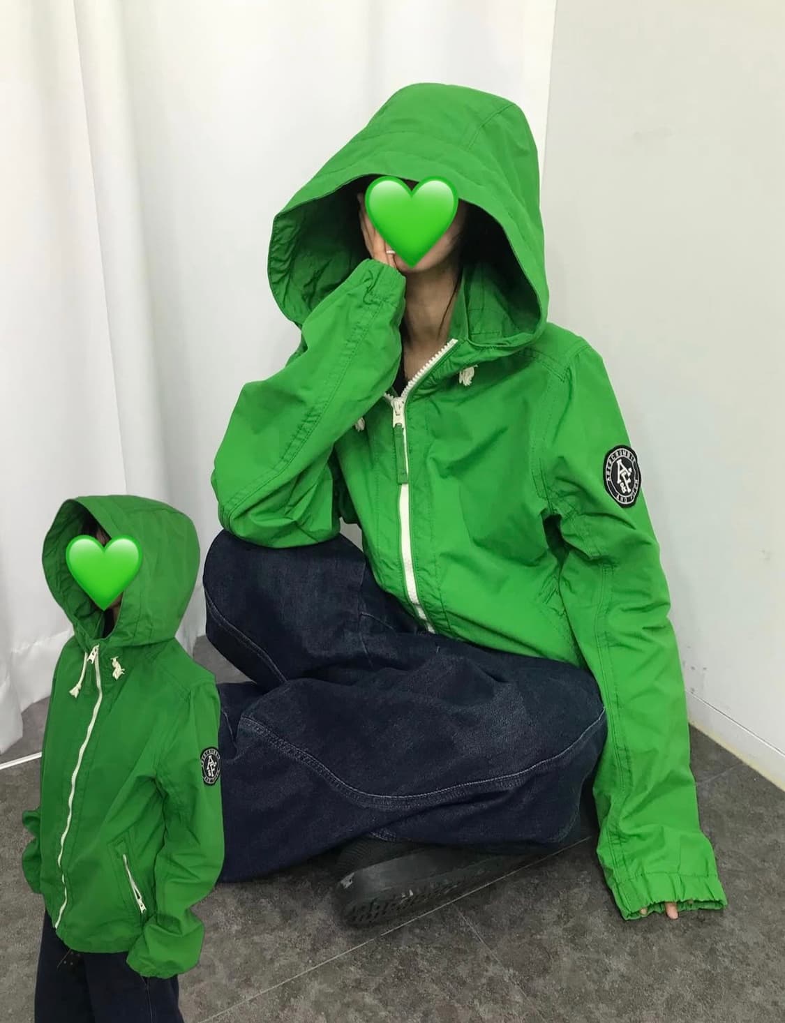 아베크롬비 그린 하이넥 후드 바람막이 상품이미지3