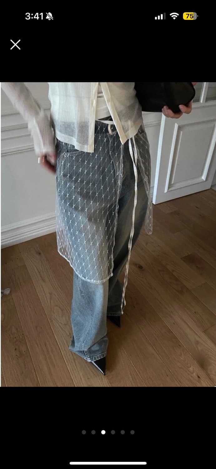 플라워 flower 레이스 레이어드 스커트 상품이미지2