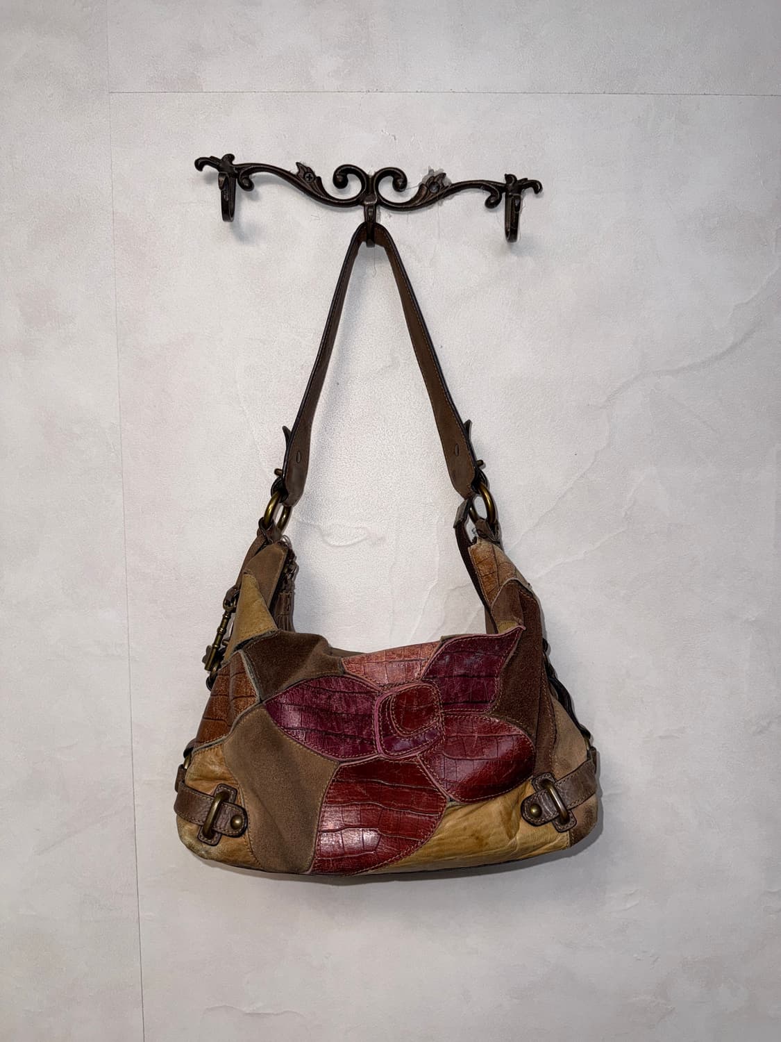 Fossil brown bohemian flower buckle 숄더백 상품이미지1