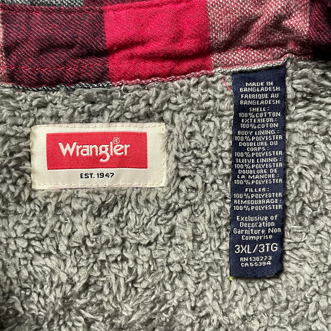 WRANGLER 랭글러 빈티지 셰르파안감 체크 플란넬 체크자켓 상품이미지10