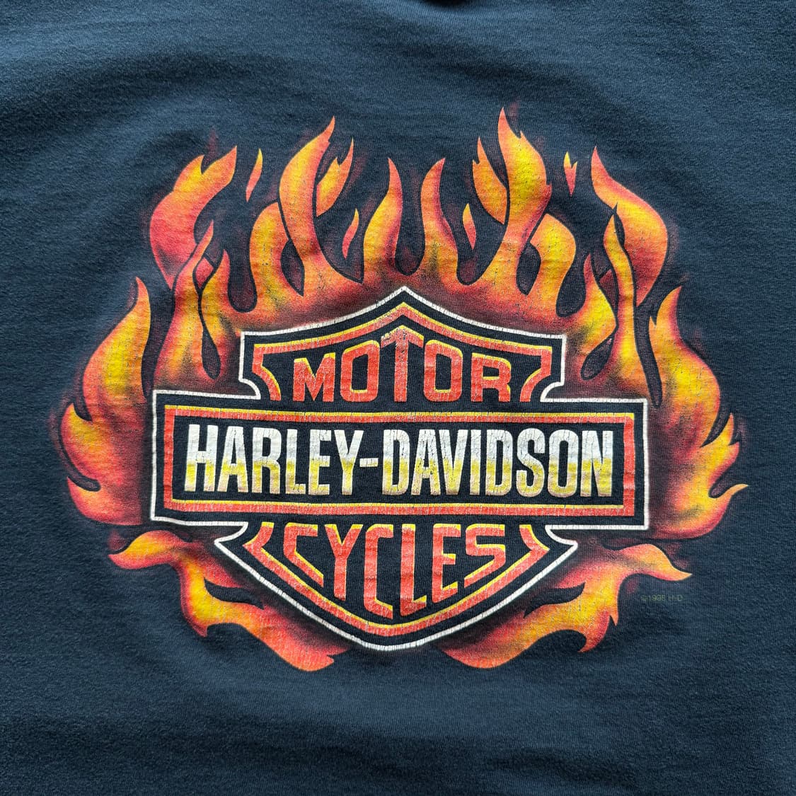 1998 Made in USA 할리 데이비슨 플레임 티셔츠 상품이미지3