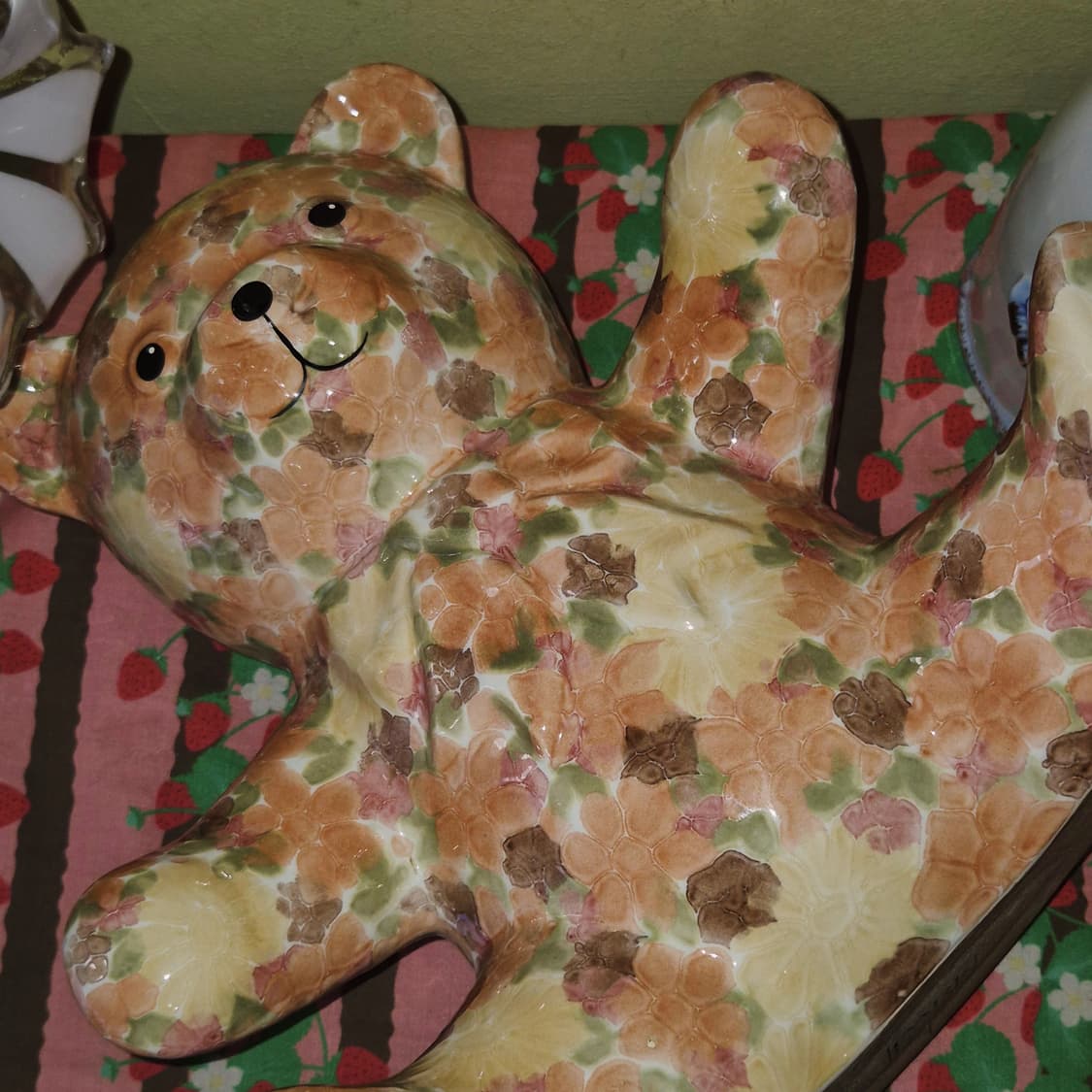 80s 영국 파크로즈 테디베어 플로랄 3XL 피겨린 상품이미지9