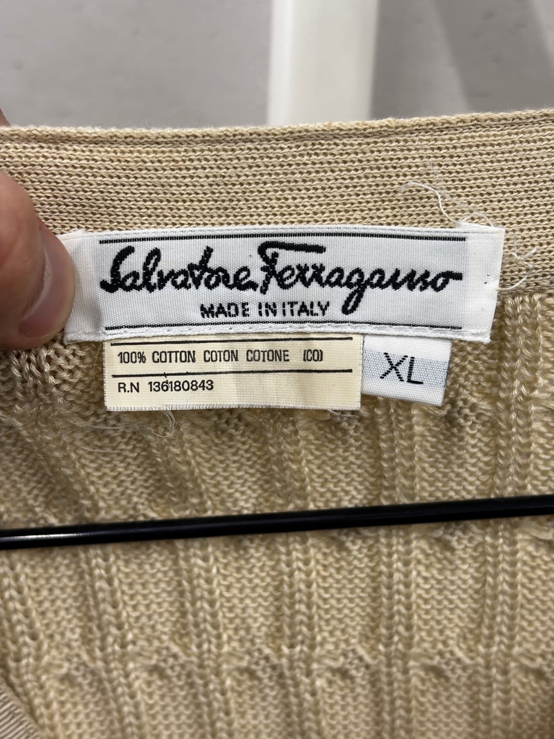 Salvatore Ferragamo 페라가모 코튼 니트 가디건 XL 상품이미지4