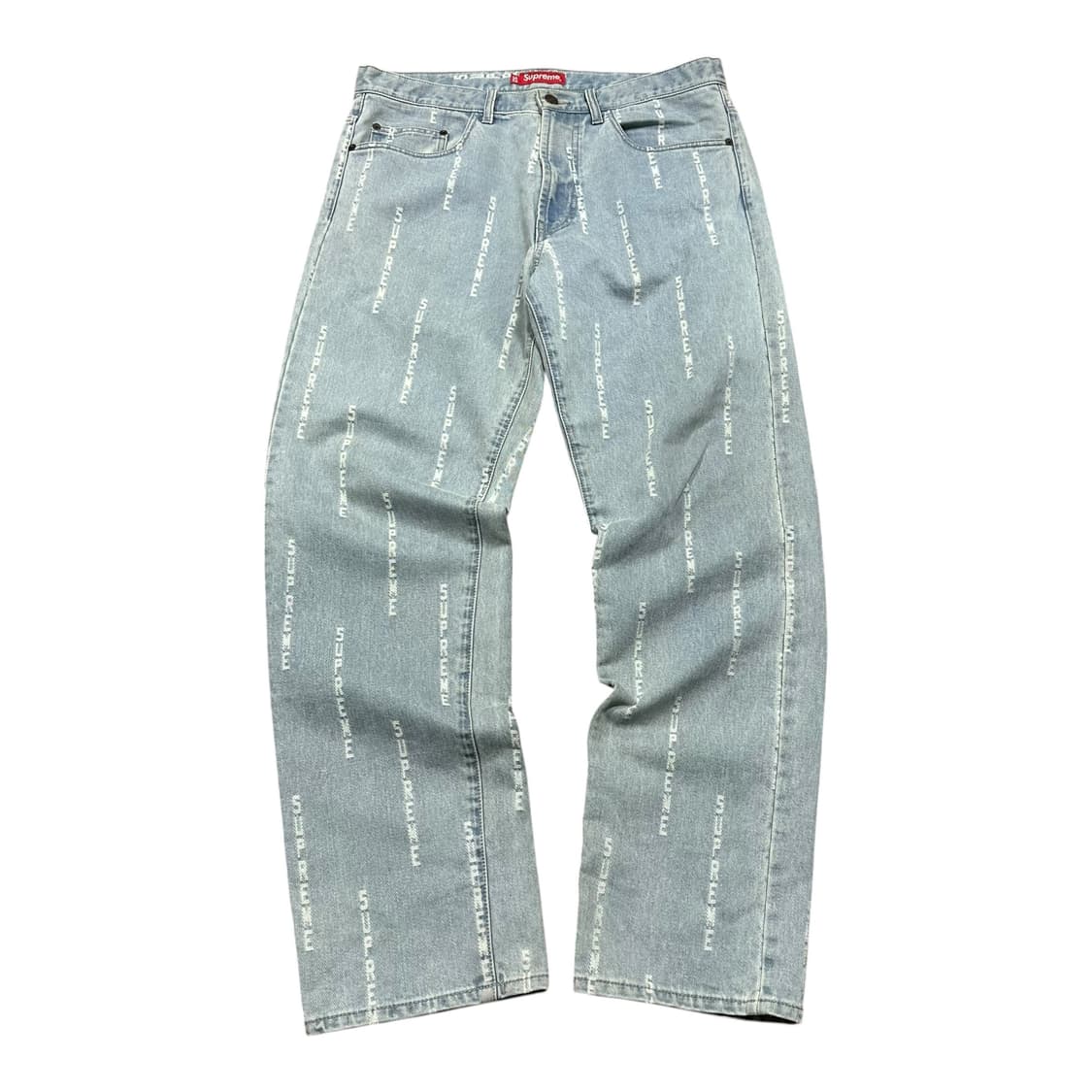 ✨ (바배) 슈프림 올로고 자가드 데님 팬츠 상품이미지1