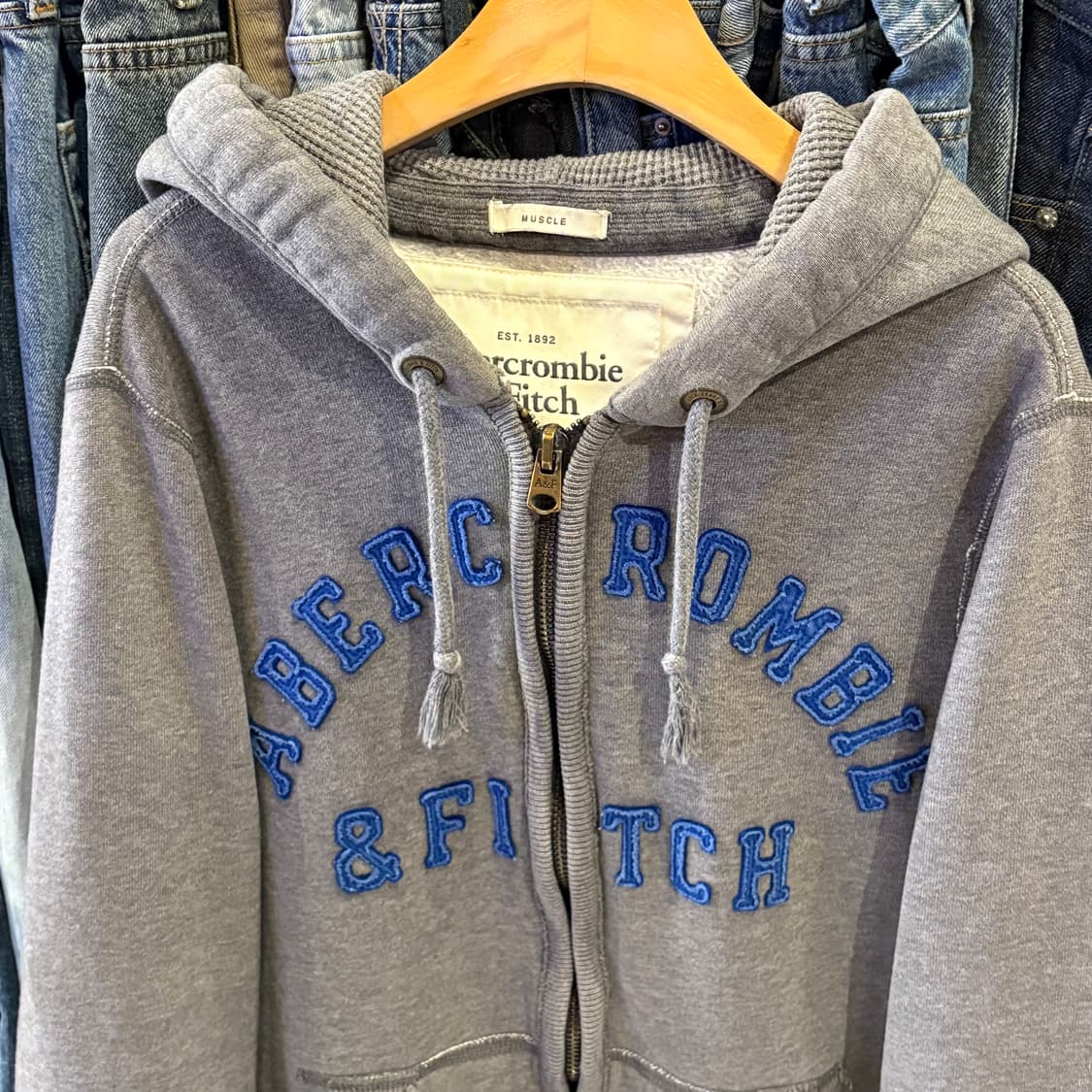 아베크롬비 그레이 후드집업 상품이미지3