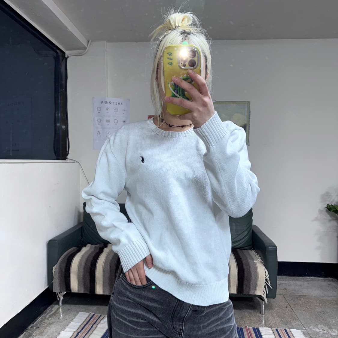 투티/0097 폴로 랄프로렌 화이트 스웨터 니트 상품이미지2