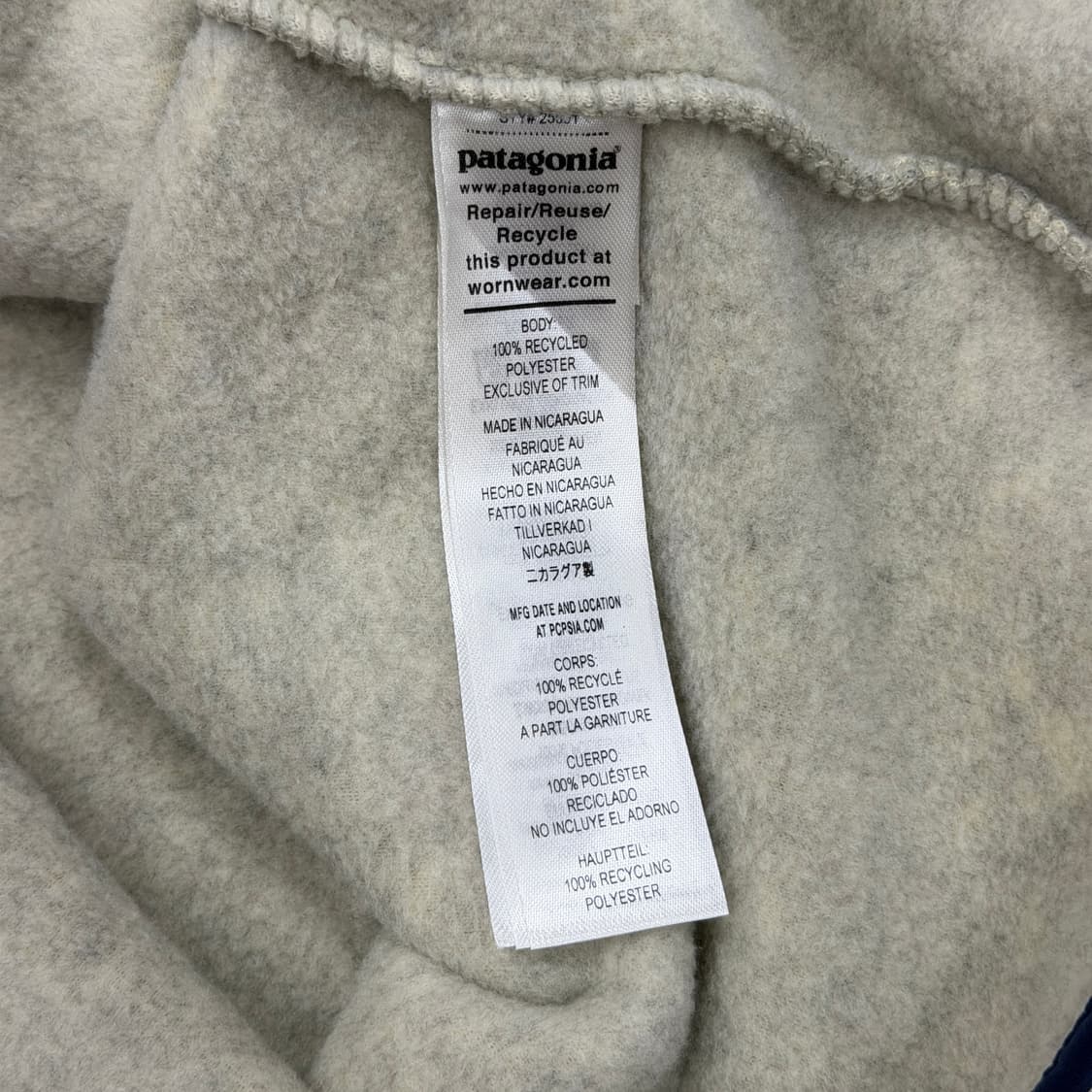 파타고니아 신칠라 라이트웨이트 스냅티 플리스 풀오버 오트밀 헤더 S 상품이미지6