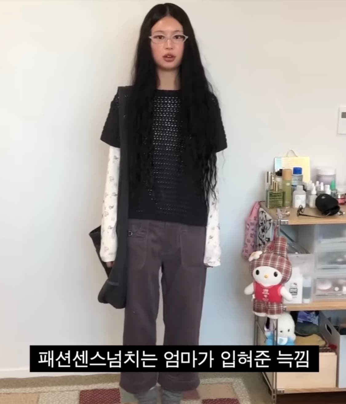 코이세이오 코듀로이 카프리 팬츠 차콜 상품이미지3