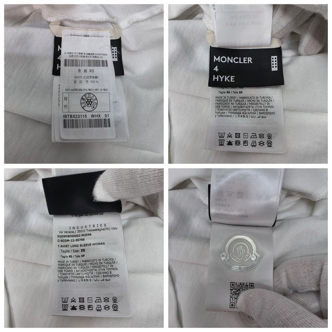 MONCLER 몽클레어 지니어스 x 하이케 코튼 긴팔 로고 티셔츠 XS 상품이미지9