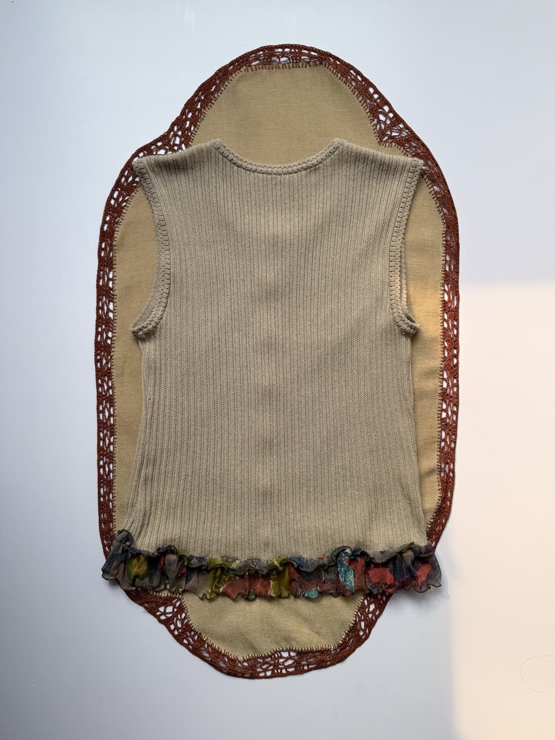 Floral See-through Button Knit Vest 0242 상품이미지6