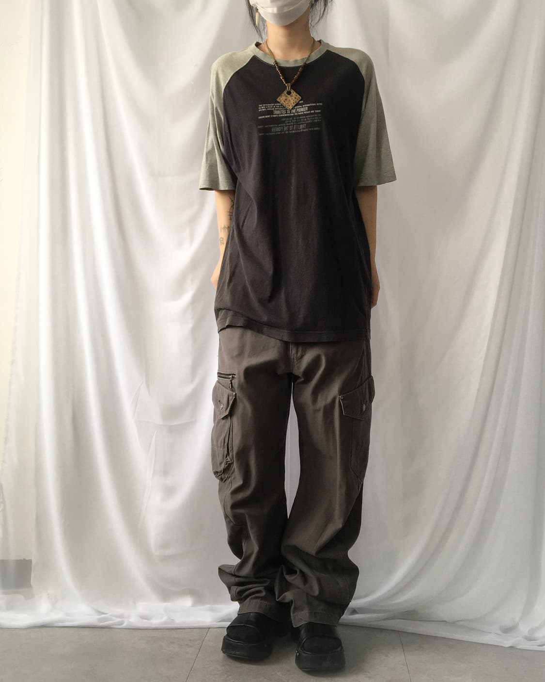 Lettering printing raglan t shirt 상품이미지6