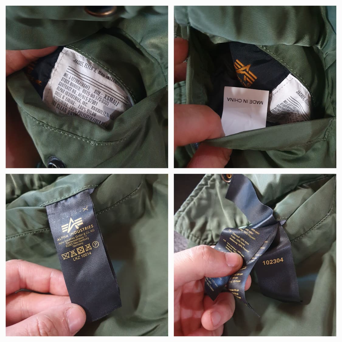 알릭스 알파인더스트리 ma1 항공점퍼 자켓 xs 상품이미지3