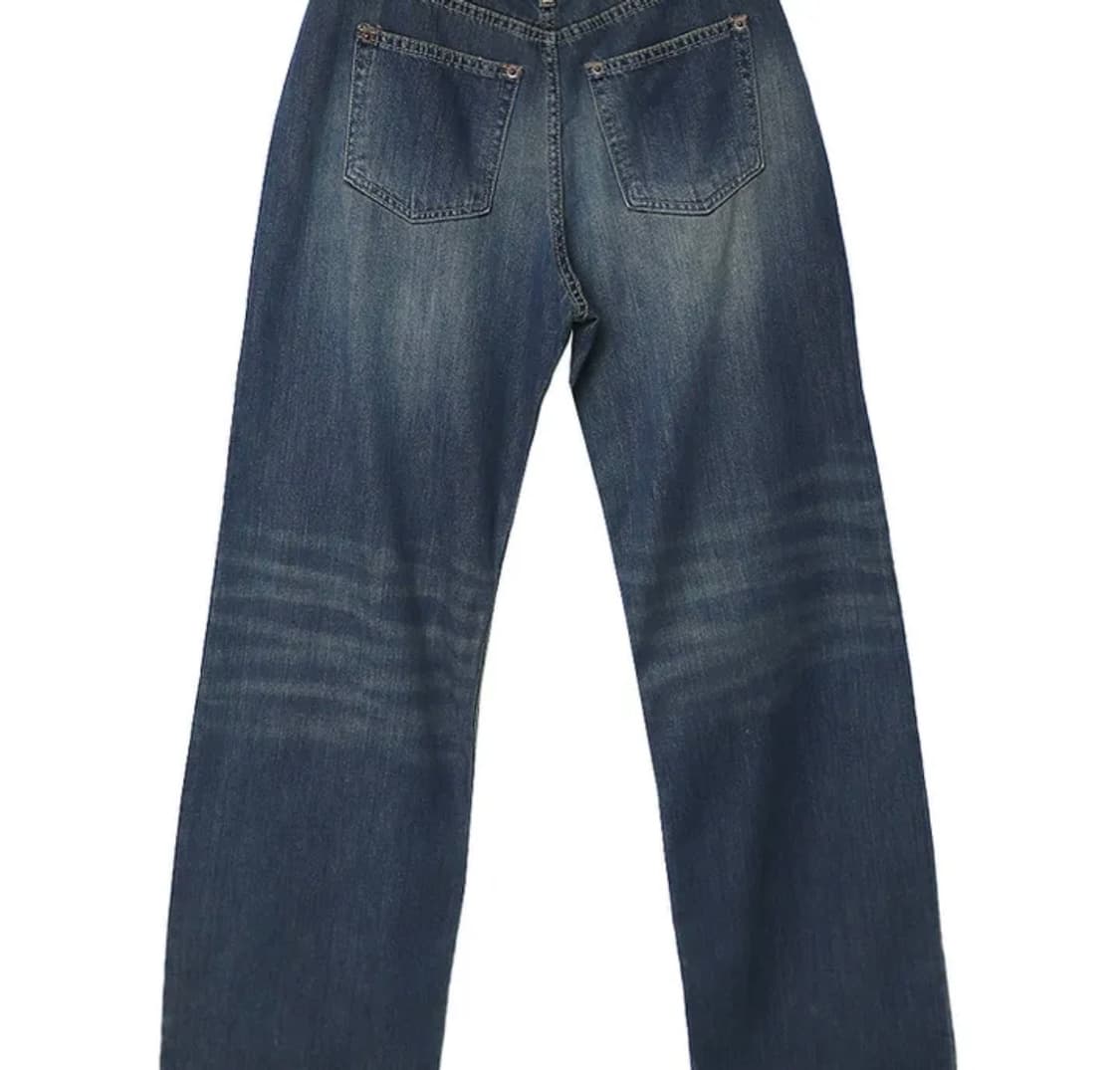 시크윈 틴 로우라이즈 블루청 빈티지 워싱 세미 데님팬츠 상품이미지4