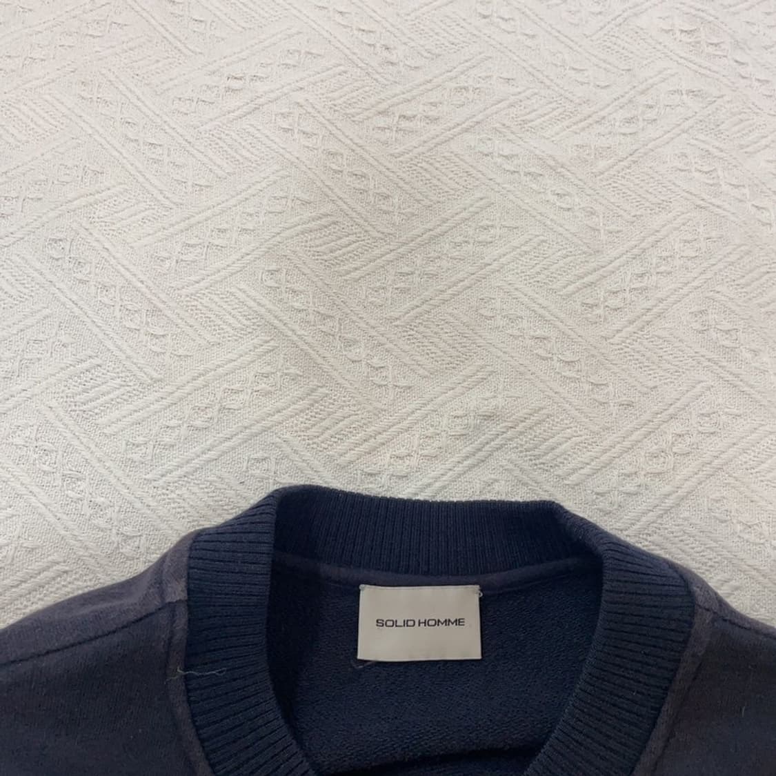 [105] 솔리드옴므 체크 셔츠 레이어드 맨투맨 상품이미지4