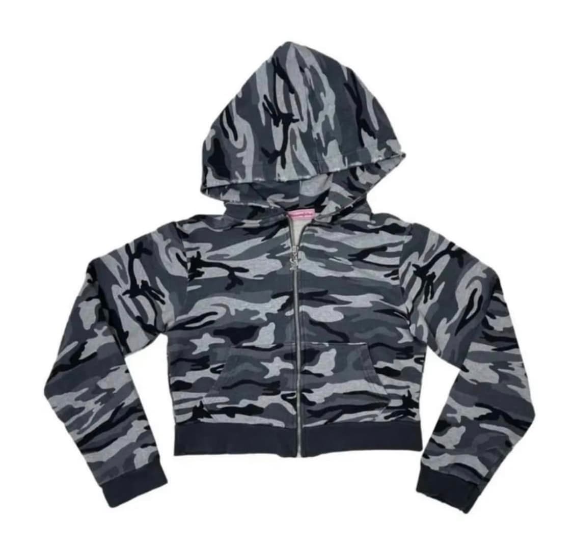 플리즈노팔로우 카모 후드집업 그레이 상품이미지1