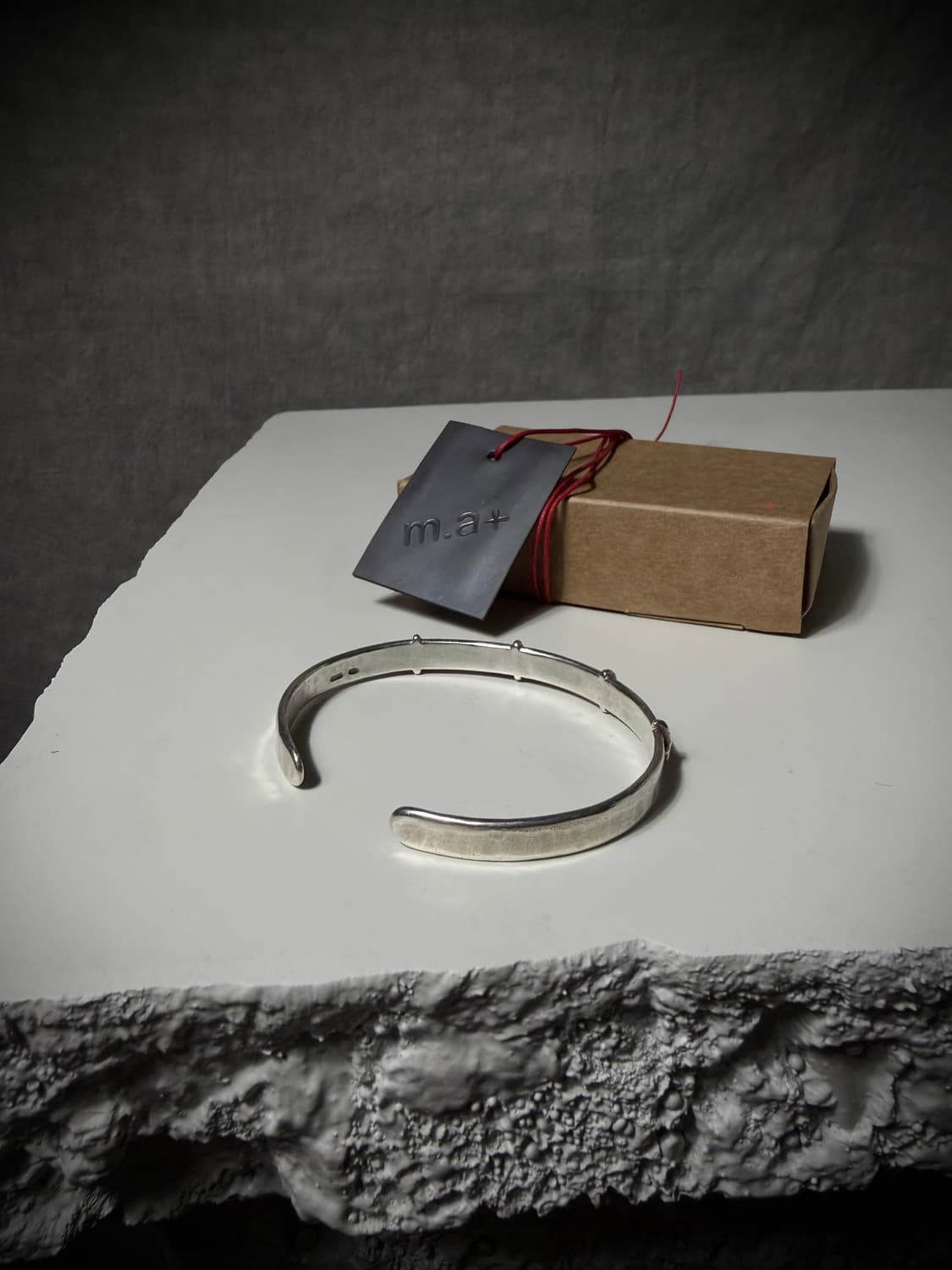 M.A+ Sterling Silver Bar Cuff Bracelet   상품이미지4