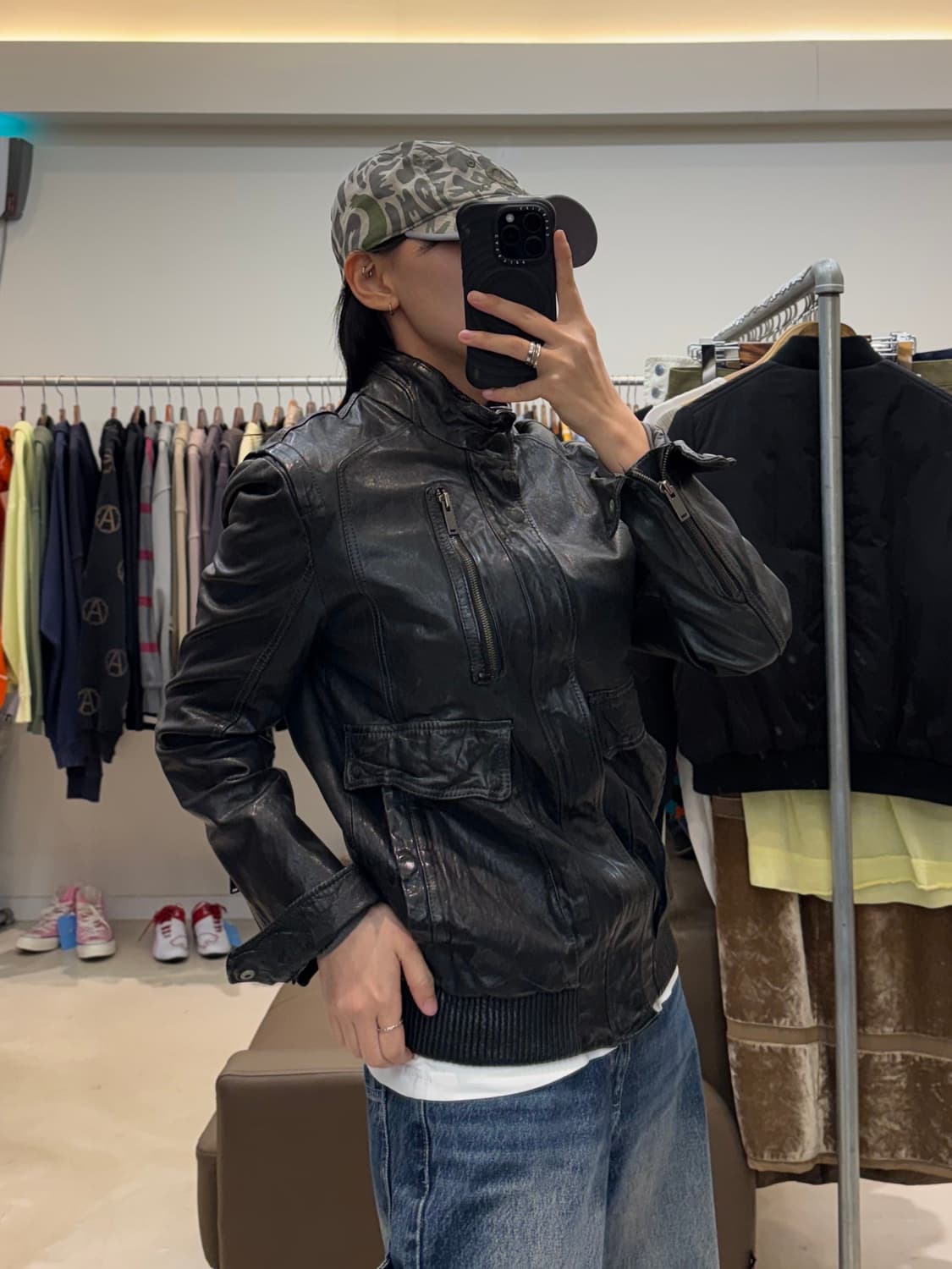 질스튜어트 뉴욕 브러쉬드 레더 자켓 상품이미지7