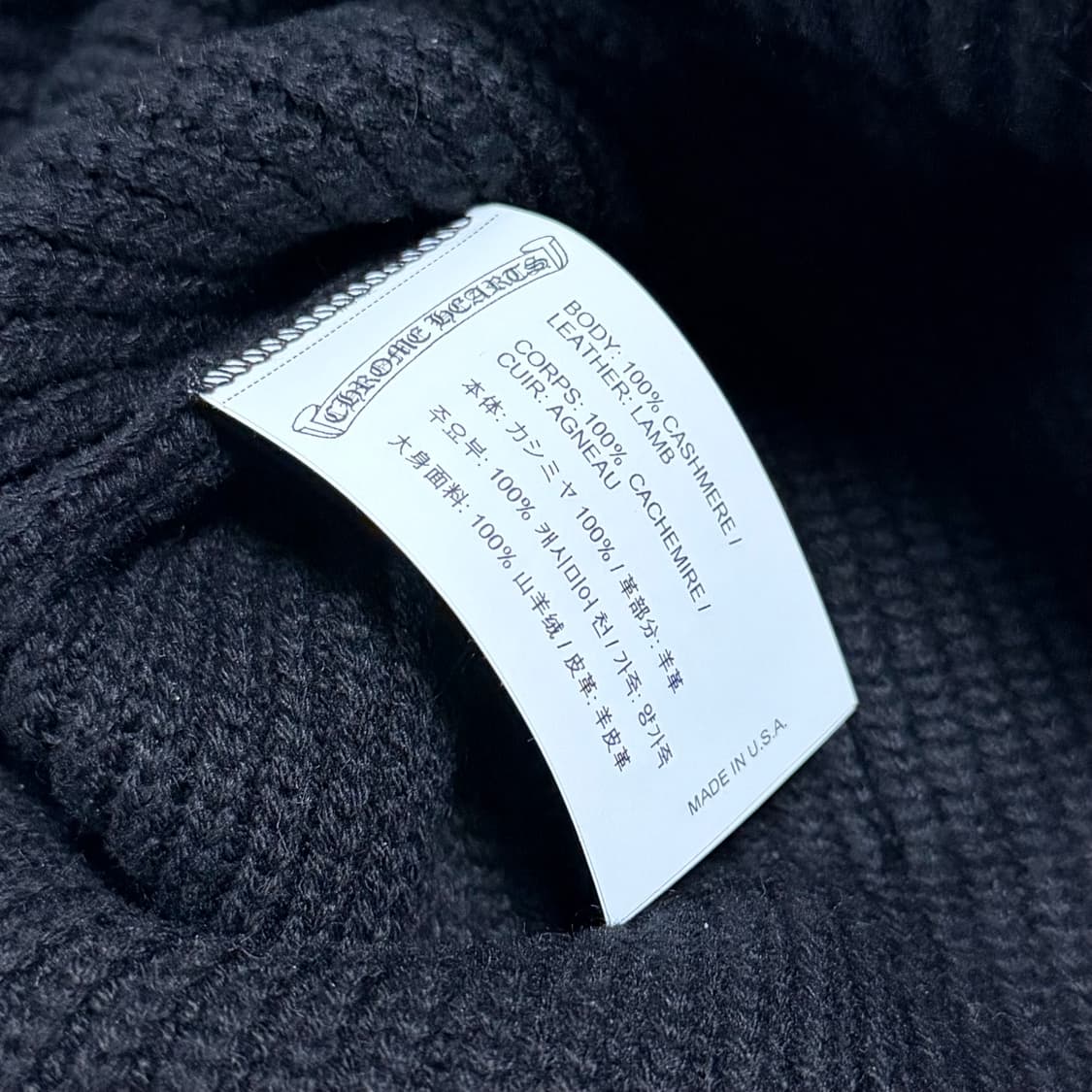 [새상품/선물가능] 크롬하츠 트리플 크로스 레더패치 참 비니 상품이미지5