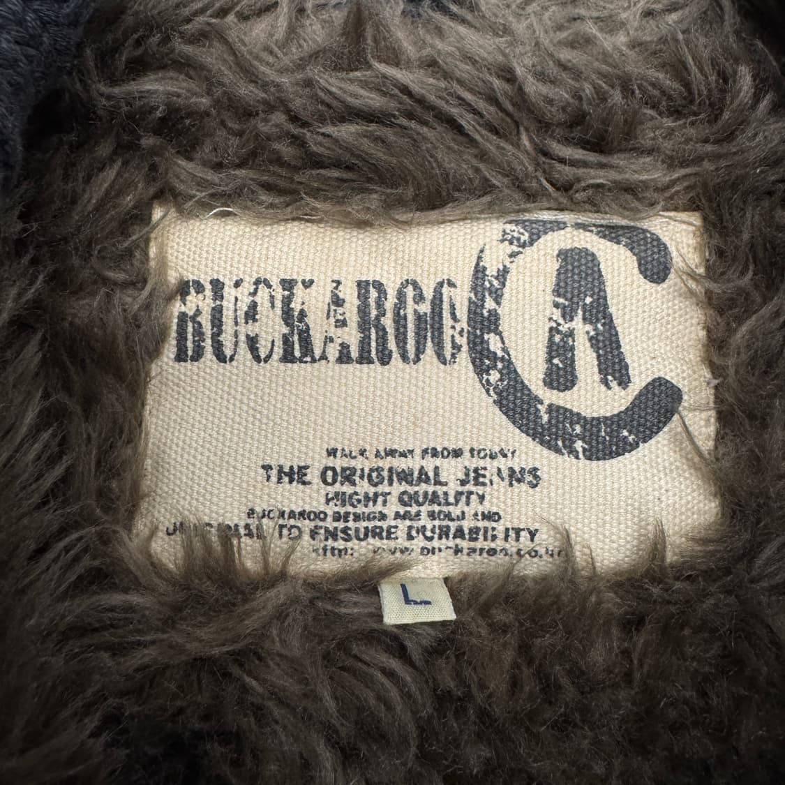 버커루 Y2K 락 펑크 빅로고 퍼 니트집업 상품이미지6