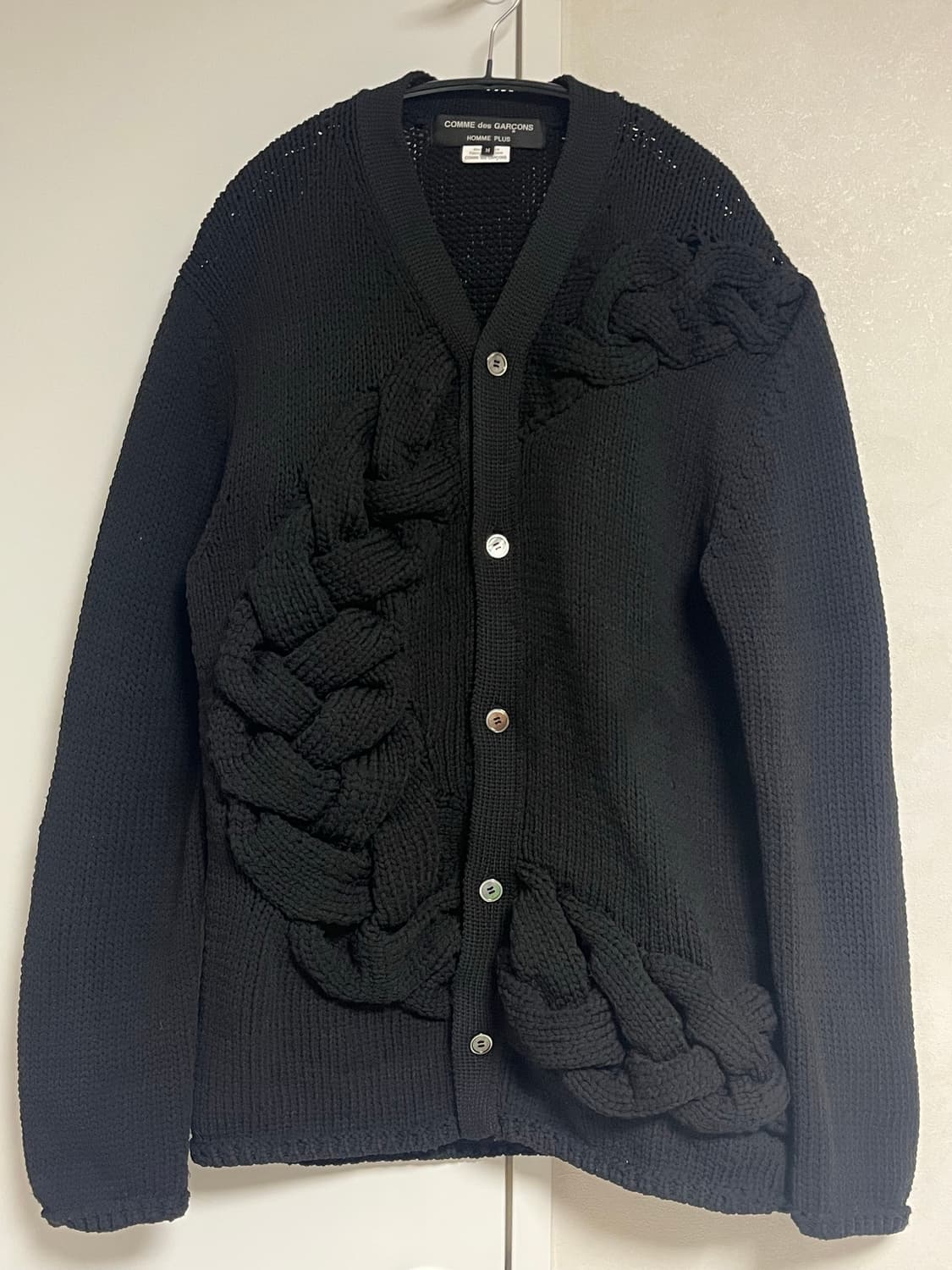 꼼데가르송 브레이드 디테일 v넥 가디건 상품이미지1