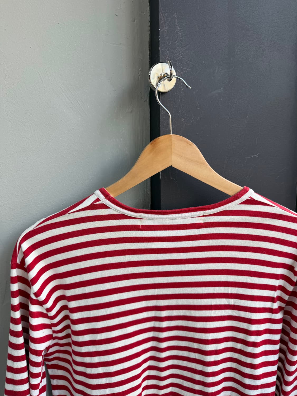 L/ 꼼데가르송 스트라이프 레드와펜 긴팔 상품이미지6