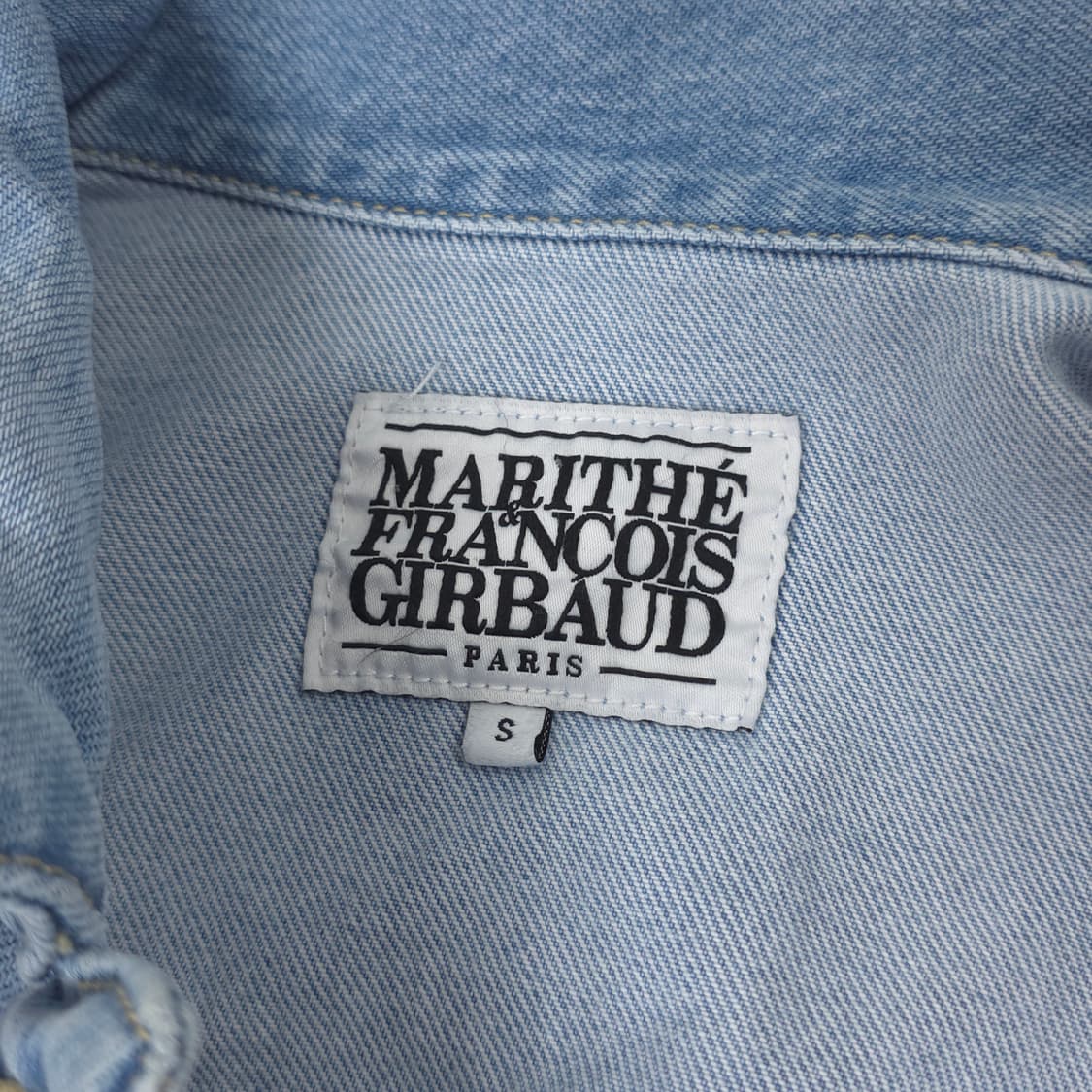 마리떼프랑소와저버 코튼 크롭 데님자켓 연청-중청 (S) 상품이미지4