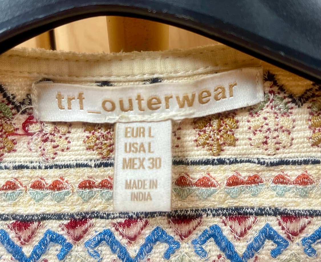 ZARA TRF/ 자라 에스닉 자수 퀼팅 자켓 L (간절기용) 상품이미지5