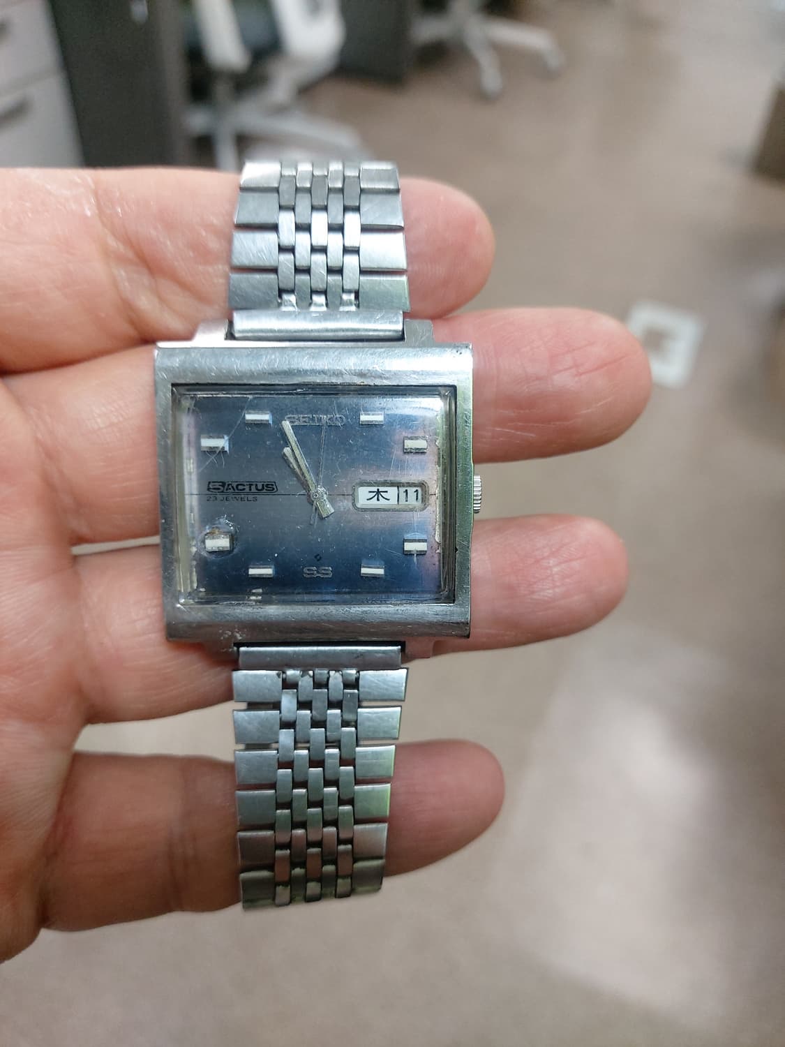 세이코 액투스 사각 빈티지 시계  상품이미지1