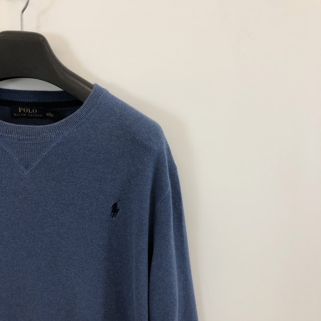 폴로 랄프로렌 블루 코튼니트 L 상품이미지2