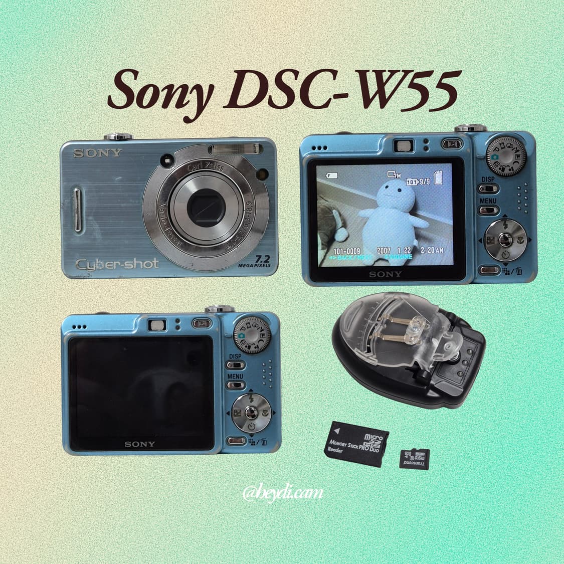 소니 사이버샷 W55 블루 !! (Sony DSC-W55) 상품이미지2