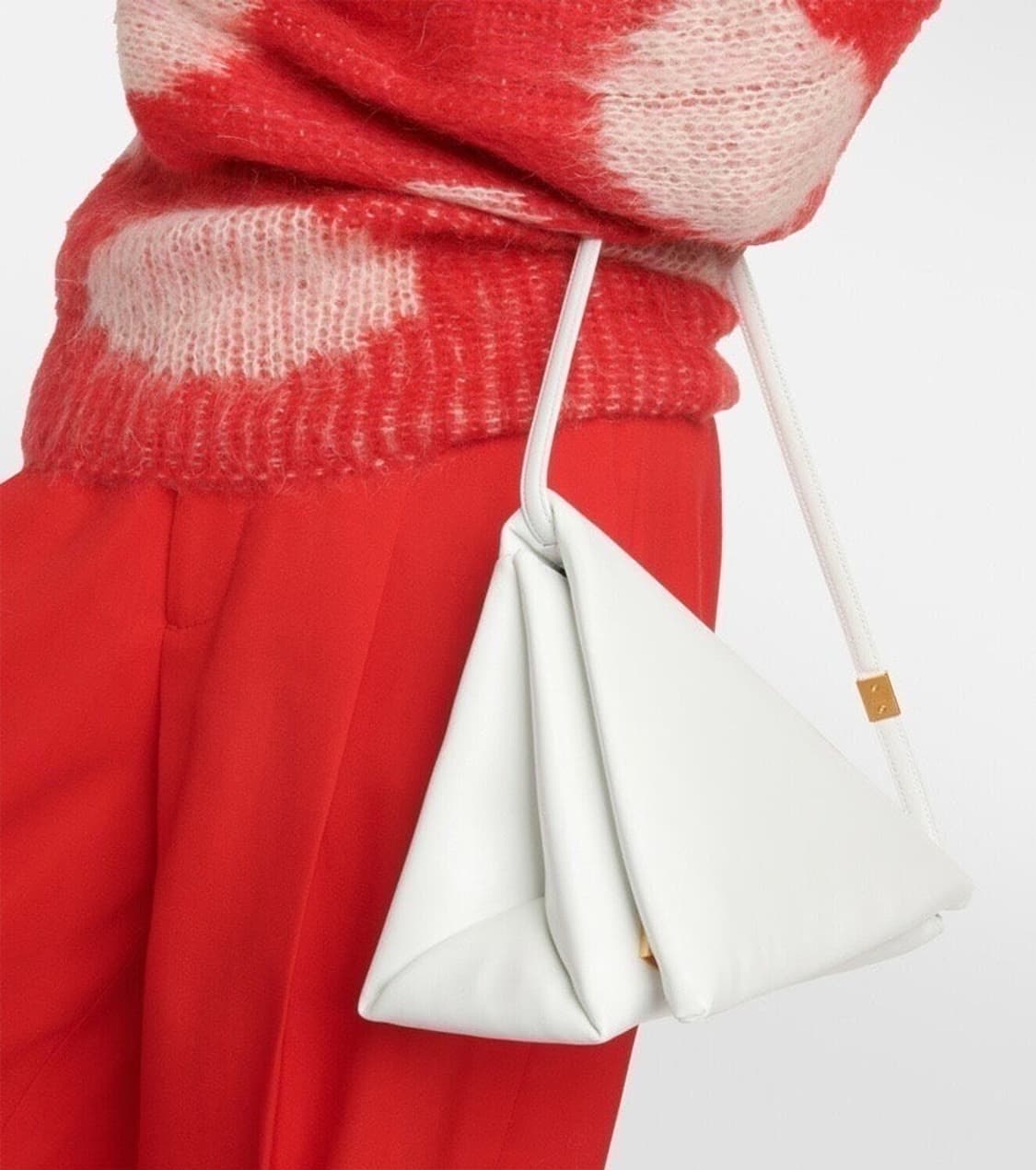 (정품/새상품) MARNI 마르니 여성 화이트 트라이앵글 레더 숄더백 상품이미지7