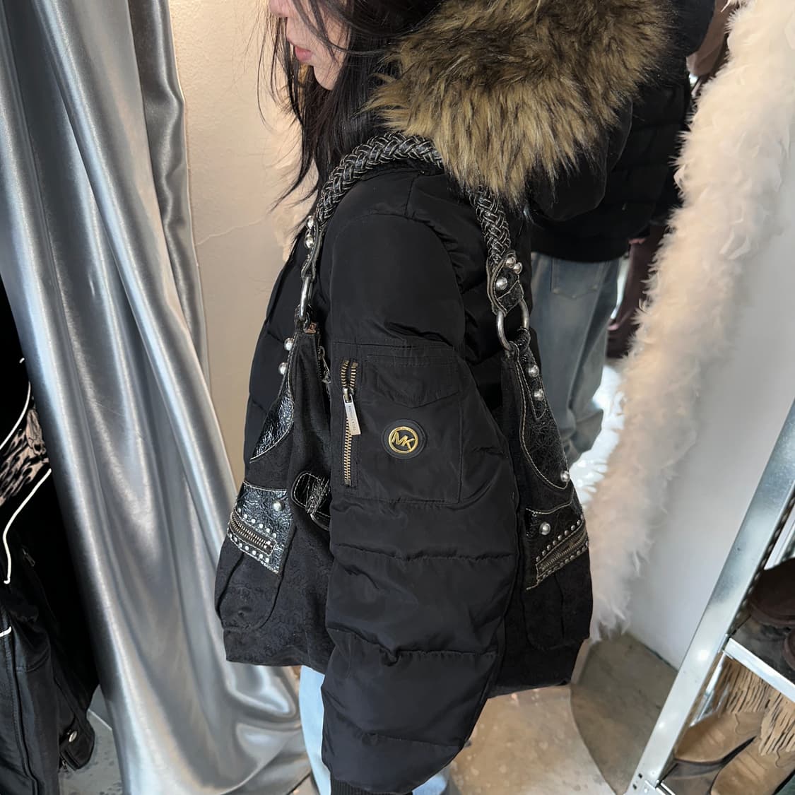 00s 빈티지 게스 XL 빅 버클백 상품이미지7