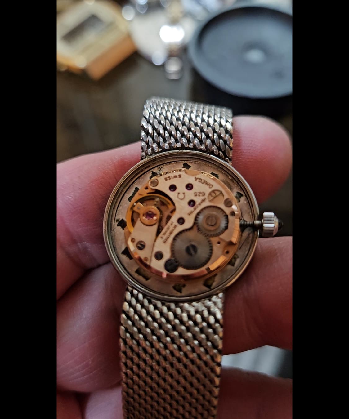 오메가 빈티지 드빌수동 24mm 메쉬 시계 상품이미지5