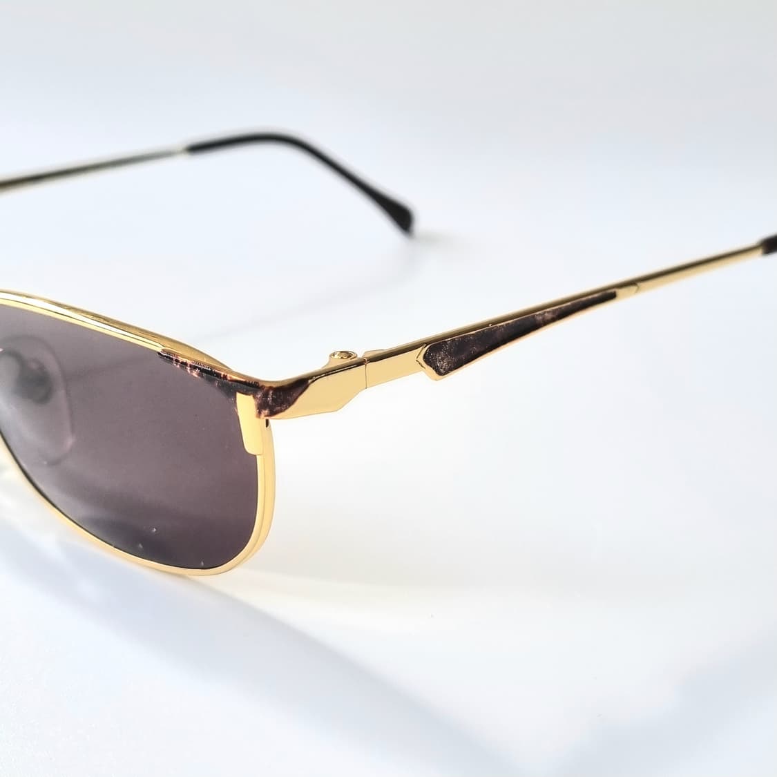 데드스탁 Gazelle 골드 & 레오파드 믹스 슬림 선글라스  1839 상품이미지7