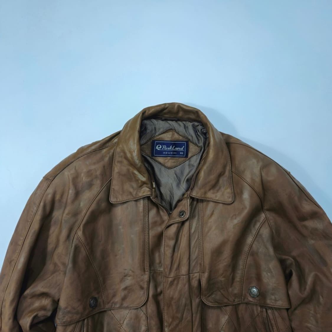 PARKLAND 빈티지 소가죽 봄버 자켓 M 상품이미지4
