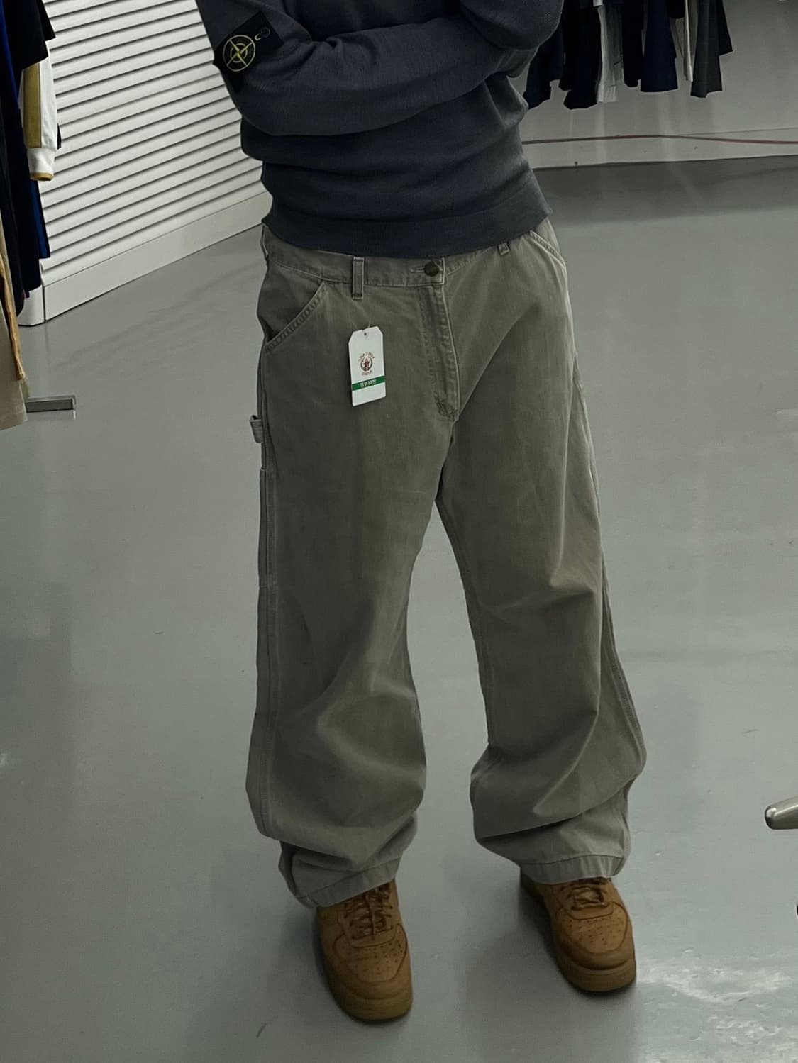 칼하트 빈티지 워크웨어 카키 팬츠 상품이미지2