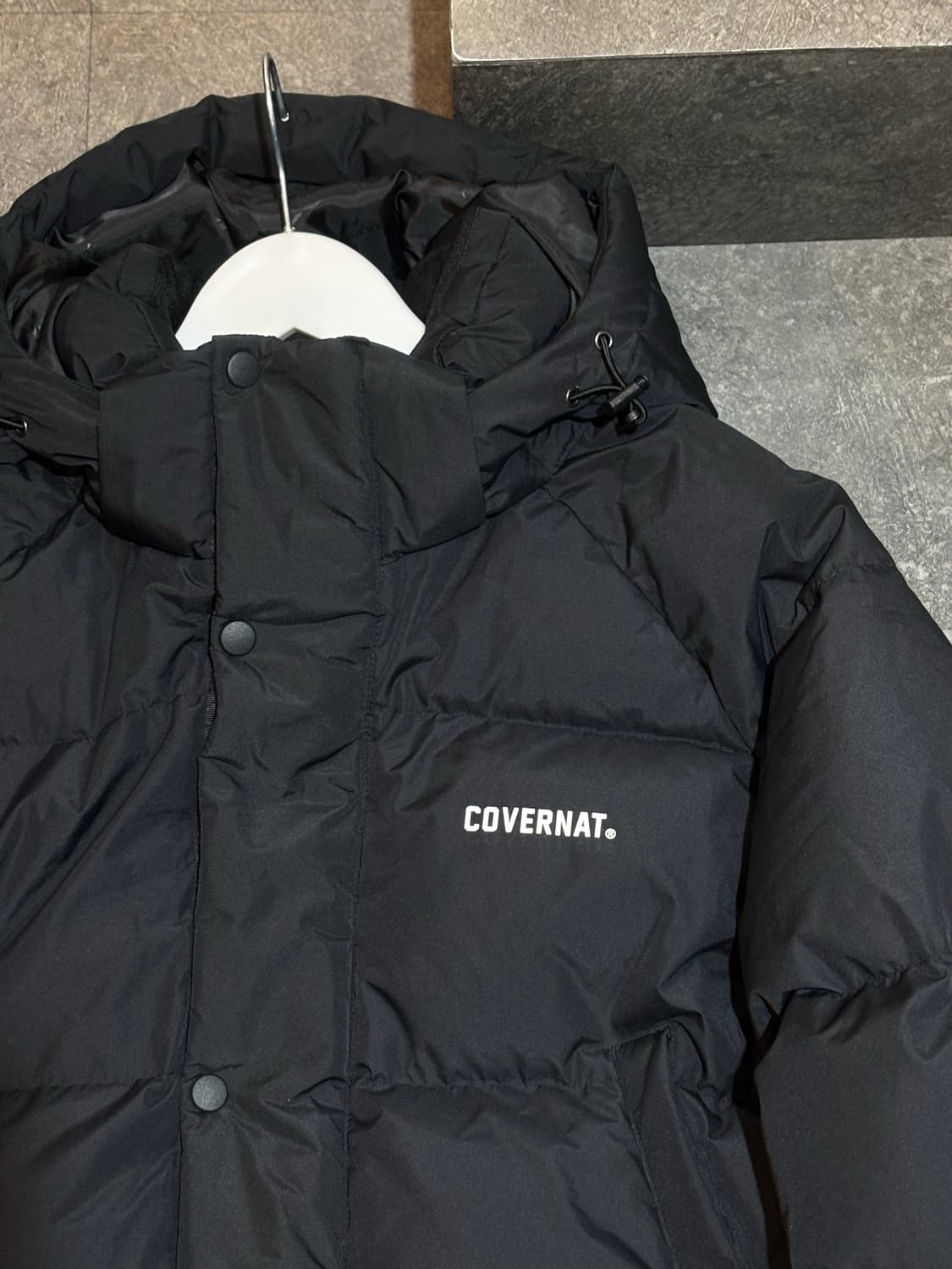 리복X커버낫 롱패딩 블랙 상품이미지4