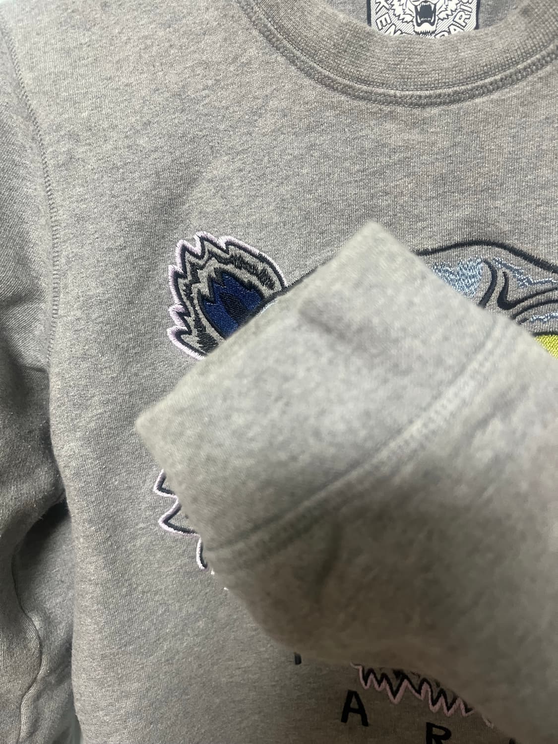 KENZO 겐조 타이거 자수 맨투맨 그레이 상품이미지4