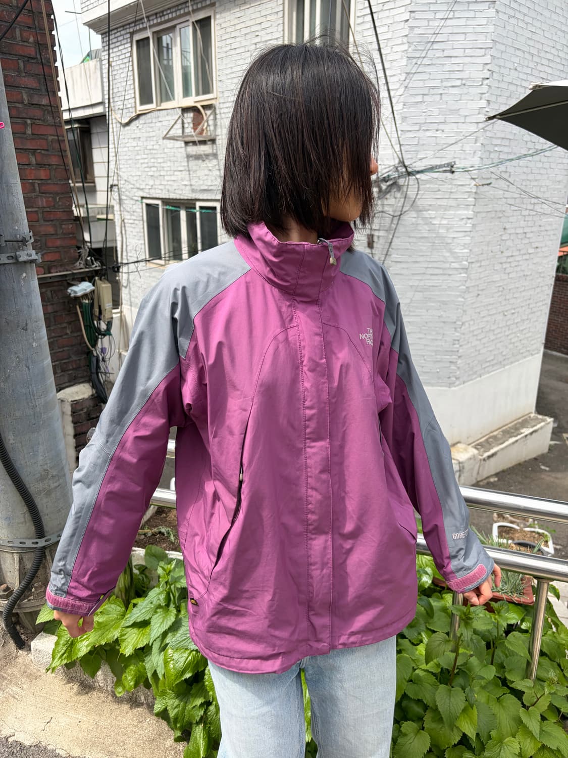 The North Face 퍼플 그레이 고어텍스 쉘 자켓 S  상품이미지4