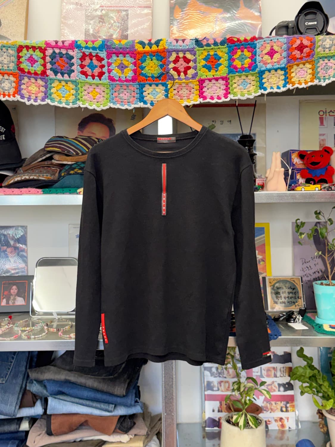 PRADA Sport 레드 로고 롱슬리브  상품이미지1