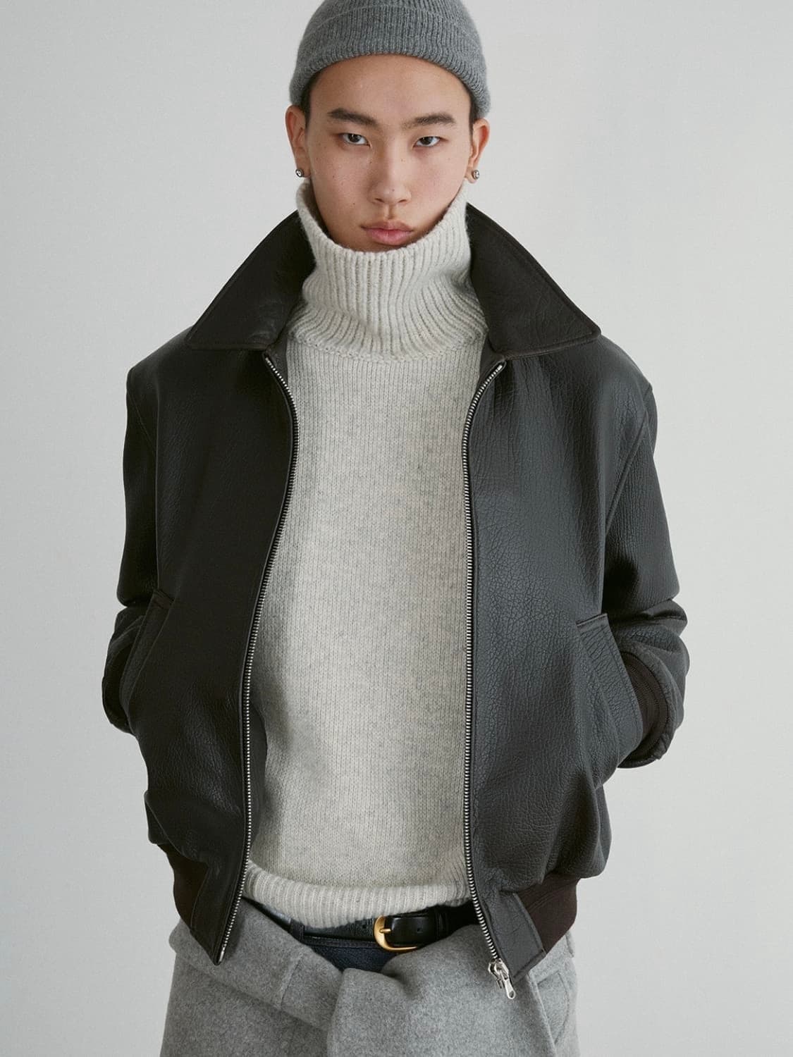 [XL] 렉토 벤 슈렁큰 램 레더 가죽 자켓 다크 브라운 상품이미지2