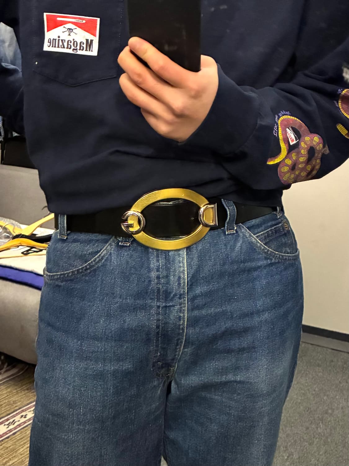 (26~33)D&G 돌체앤가바나 이태리 빅버클 레더벨트 가죽벨트 상품이미지9